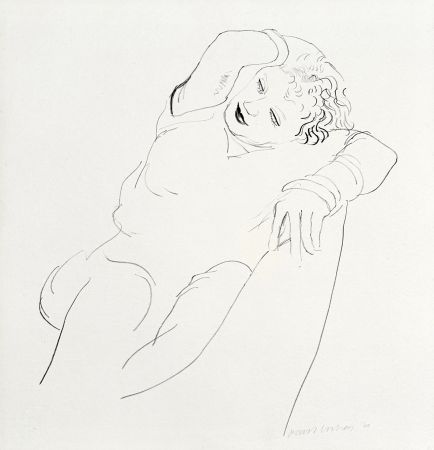 Lithographie Hockney - Celia Reclining