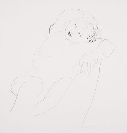 Lithographie Hockney - Celia Reclining