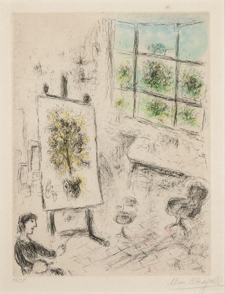 Eau-Forte Et Aquatinte Chagall - Celui qui dit les choses sans rien dire
