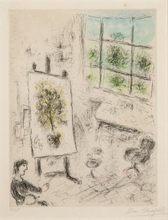 Eau-Forte Et Aquatinte Chagall - Celui qui dit les choses sans rien dire