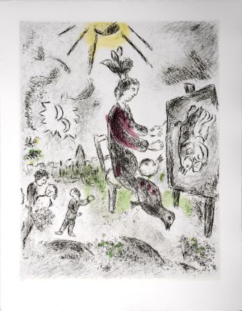 Eau-Forte Et Aquatinte Chagall - Celui qui dit les choses sans rien dire, 1976 - PLATE 10