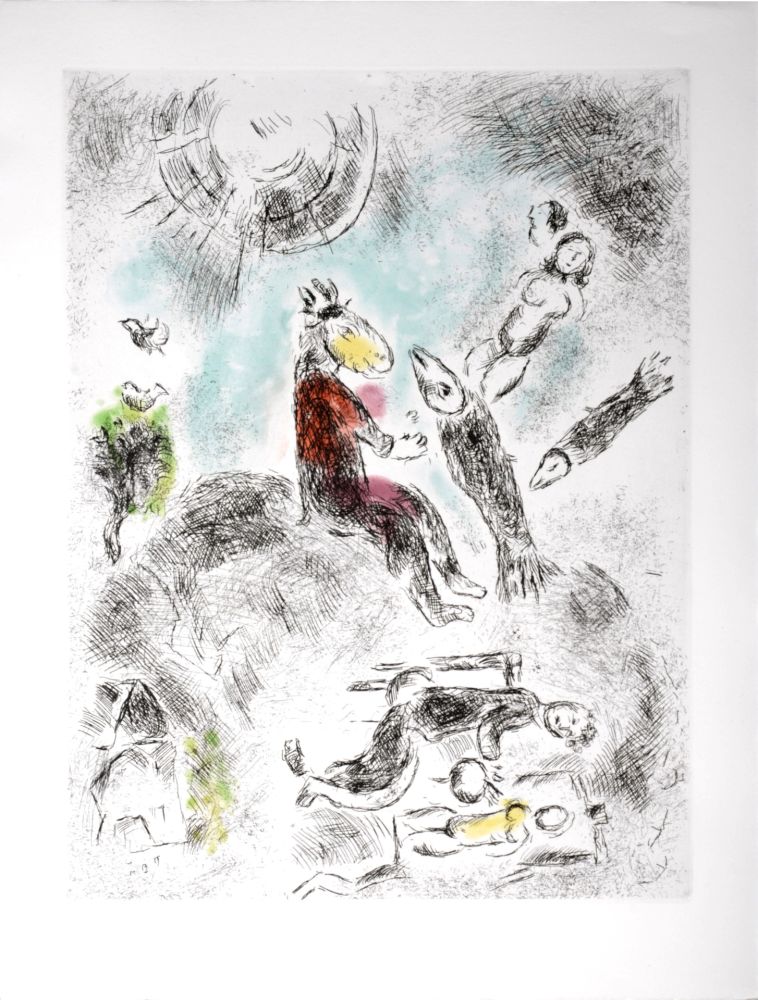 Eau-Forte Et Aquatinte Chagall - Celui qui dit les choses sans rien dire, 1976 - PLATE 12