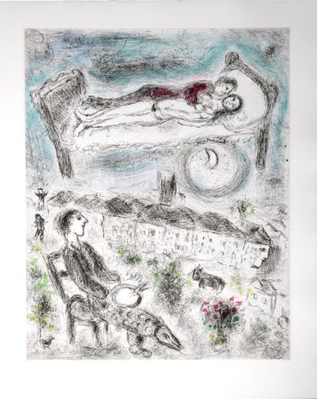 Eau-Forte Et Aquatinte Chagall - Celui qui dit les choses sans rien dire, 1976 - PLATE 13