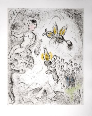 Eau-Forte Et Aquatinte Chagall - Celui qui dit les choses sans rien dire, 1976 - PLATE 18