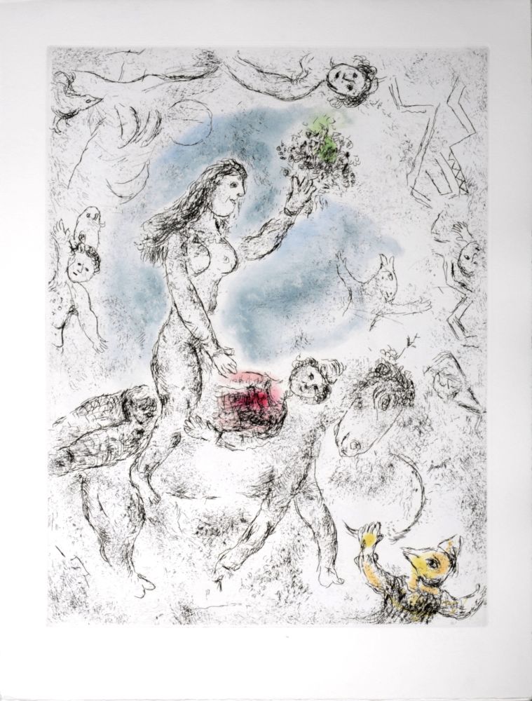 Eau-Forte Et Aquatinte Chagall - Celui qui dit les choses sans rien dire, 1976 - PLATE 22