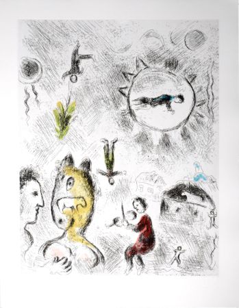 Eau-Forte Et Aquatinte Chagall - Celui qui dit les choses sans rien dire, 1976 - PLATE 24
