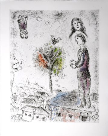 Eau-Forte Et Aquatinte Chagall - Celui qui dit les choses sans rien dire, 1976 - PLATE 3