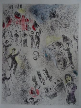 Eau-Forte Et Aquatinte Chagall - Celui qui dit les choses sans rien dire, plate 11.