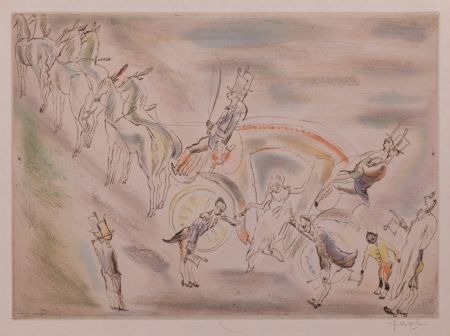 Eau-Forte Et Aquatinte Pascin - Cendrillon (Cinderella, alighting from the carriage)