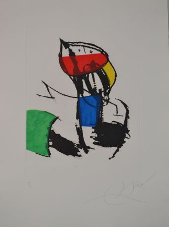 Aquatinte Miró - Chanteur De Rues III - D1138