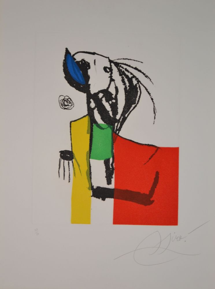 Aquatinte Miró - Chanteur De Rues III - D1139