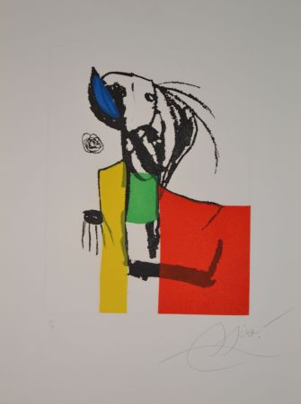 Aquatinte Miró - Chanteur De Rues III - D1139