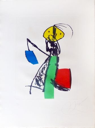 Gravure Miró - Chanteur des rues