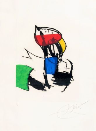 Eau-Forte Et Aquatinte Miró - Chanteur des rues III 
