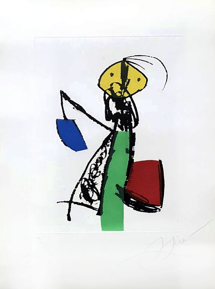 Gravure Miró - Chanteurs des rues