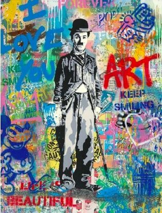 Sérigraphie Mr Brainwash - Chaplin, 2019