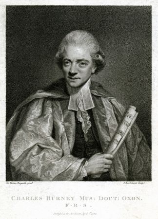 Eau-Forte Bartolozzi - Charles Burney Mus: Oxon./F.R.S., After Sir Joshua Reynolds