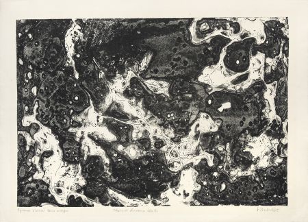 Lithographie Dubuffet - Chars et chevaux célestes