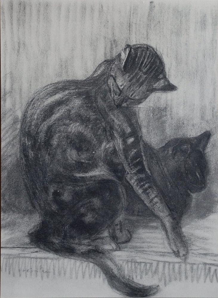 Lithographie Steinlen - Chats et Autres Bêtes