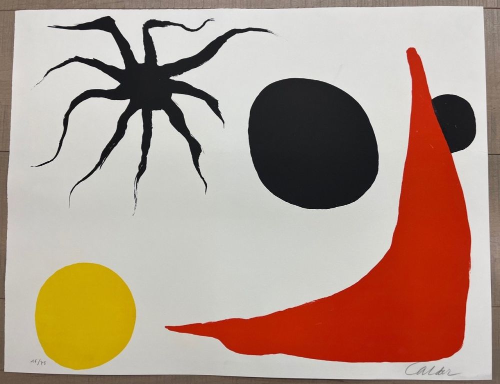 Lithographie Calder - Chaussette Rouge