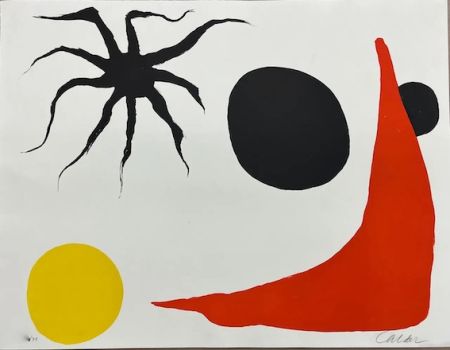 Lithographie Calder - Chaussette Rouge