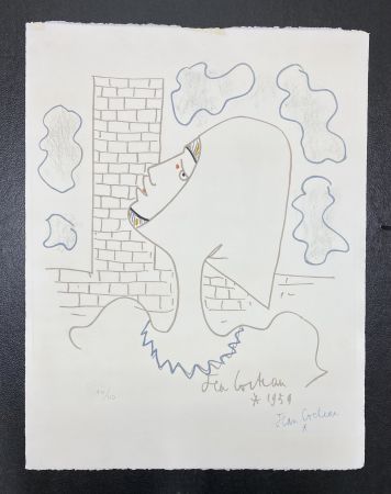 Lithographie Cocteau - Chevaliers de la table ronde