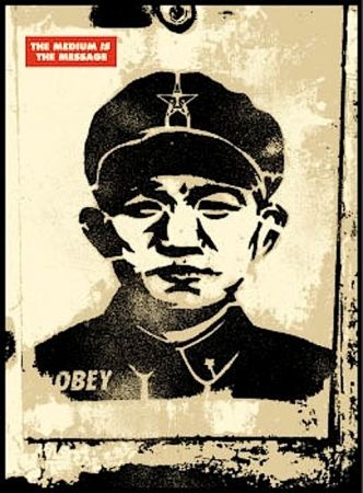 Sérigraphie Fairey - Chinese Stencil 
