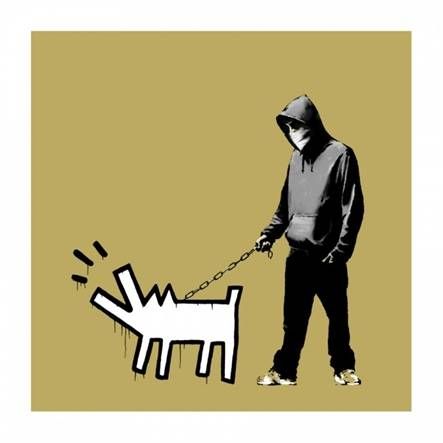 Sérigraphie Banksy - Choose Your Weapon - Khaki