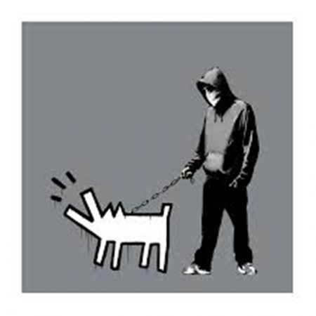 Sérigraphie Banksy - Choose Your Weapon (Grey)