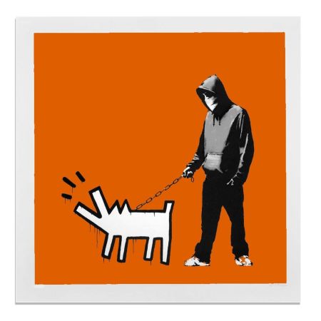 Sérigraphie Banksy - Choose your weapon (orange)