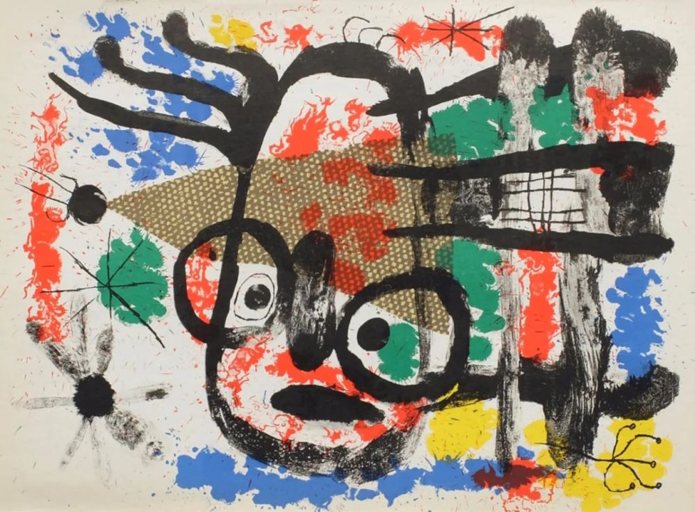 Lithographie Miró - Chouette