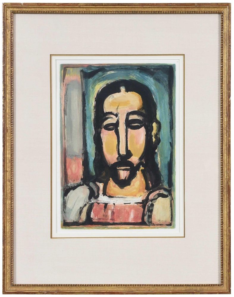 Eau-Forte Et Aquatinte Rouault - Christ de face