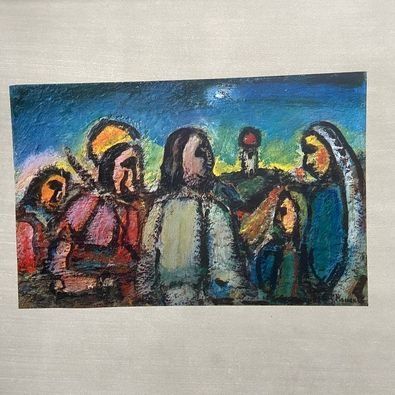 Héliogravure Rouault - Christ et disciples