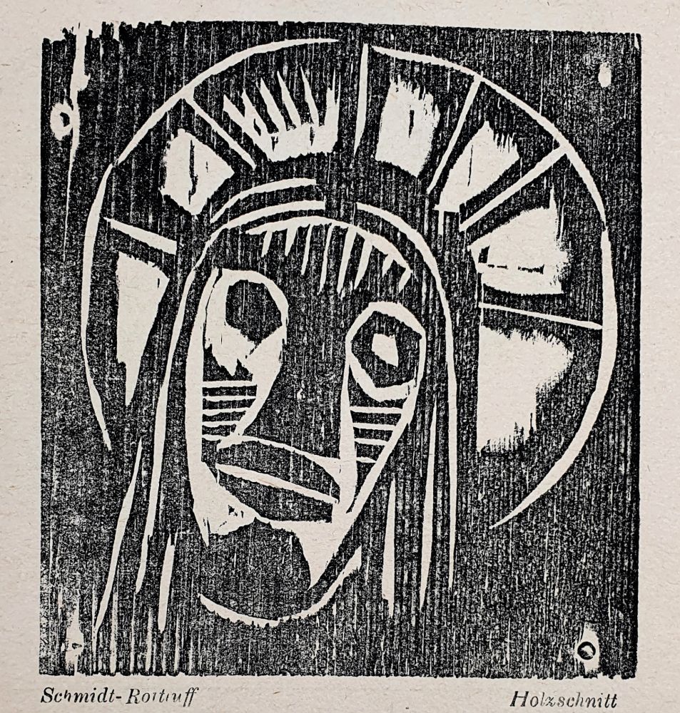 Gravure Sur Bois Schmidt-Rottluff - Christuskopf