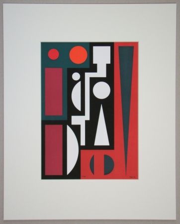 Sérigraphie Herbin - Cinq, 1954