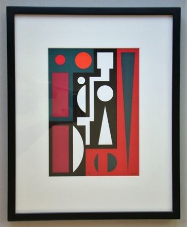 Sérigraphie Herbin - Cinq, 1954