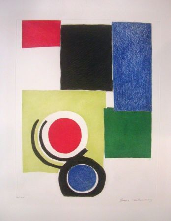 Gravure Delaunay - Circle Composition