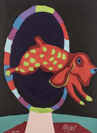 Gravure Sur Bois Appel - Circus 25 - Je peignais leurs animaux