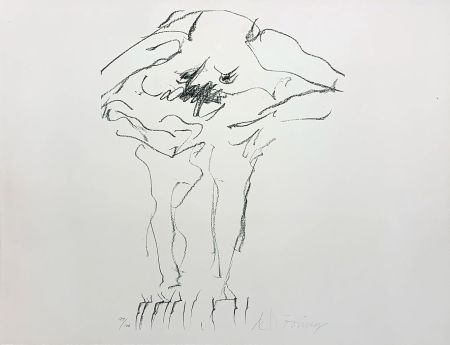 Lithographie De Kooning - Clam Digger from Portfolio 9