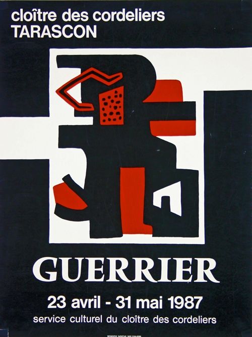 Lithographie Guerrier - Cloitre des Cordeliers Tarascon 