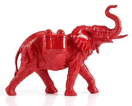 Multiple Sweetlove - Cloned red Elephant with Waterpacks.