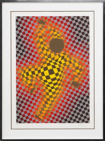 Sérigraphie Vasarely - Clown