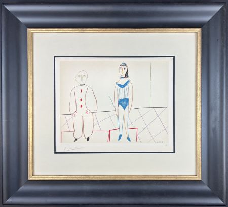 Lithographie Picasso - Clown and Acrobat I, from: Suite of 15 Drawings by Picasso