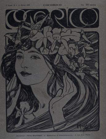 Lithographie Mucha - Cocorico, 1899