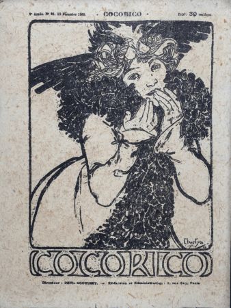 Lithographie Mucha - Cocorico #2, 1899