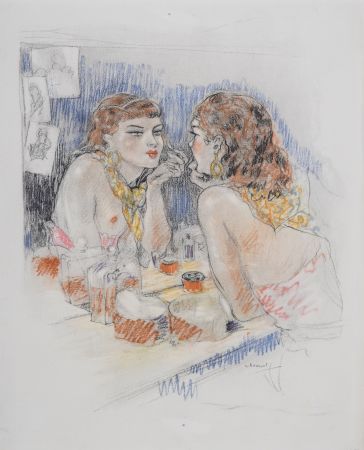 Lithographie Chimot - Colette, l'Envers du Music-Hall,