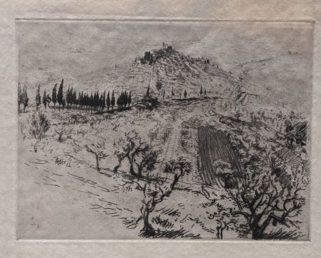 Gravure Chahine - Colline Poggio (San Gimignano)