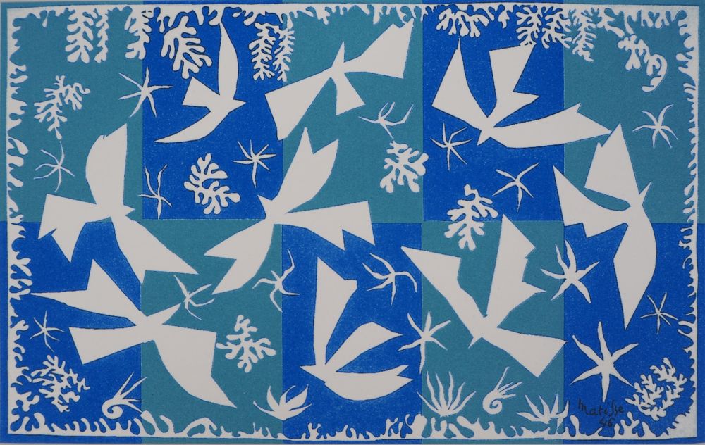 Sérigraphie Matisse - Colombes dans le ciel