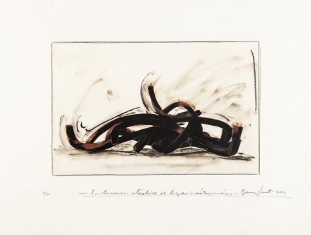 Lithographie Venet - Combinaison aléatoire de lignes indéterminées 5