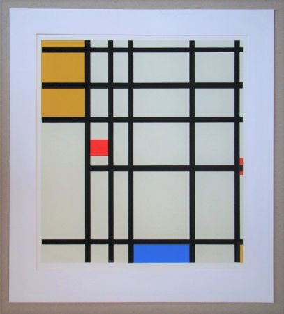 Sérigraphie Mondrian - Compositie met rood, geel en blauw - 1936/43